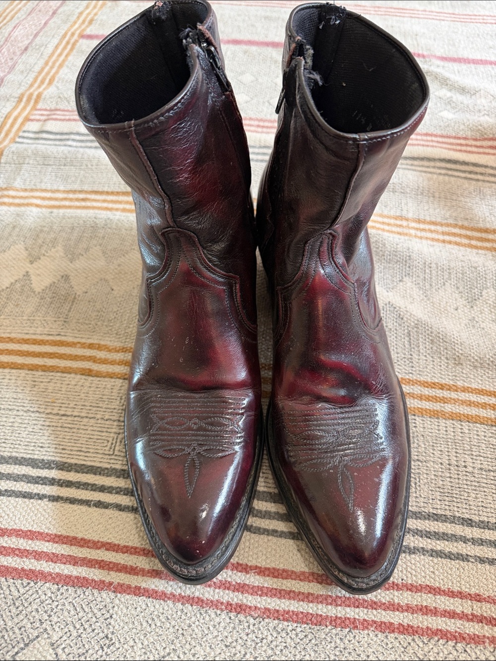Sage Classic Men's Black Cherry Leather Western Boots
